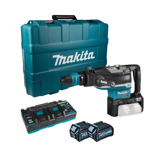 Makita HR006GD203 Twin 40V Max XGT SDS Max Rotary Hammer Drill with 2x 2.5Ah Batteries