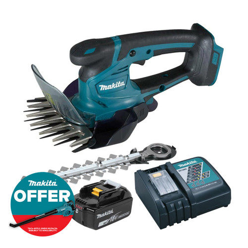 Makita DUM604RTX 18V LXT Cordless Grass Shears with 1x 5.0Ah Battery