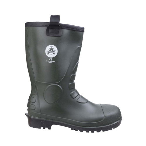 Amblers Safety FS97 PVC Rigger Safety Boot Green - 7