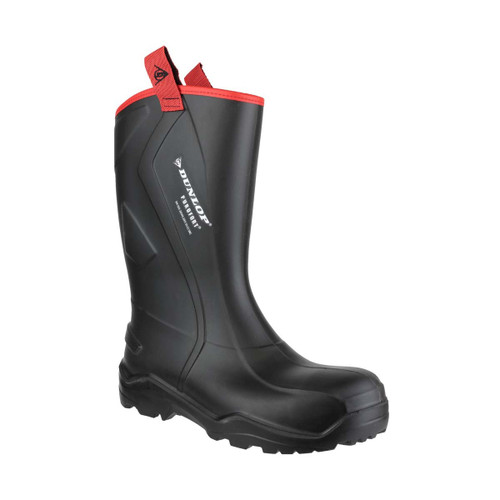 Dunlop Purofort+ Rugged Full Safety Wellingtons Black - 10