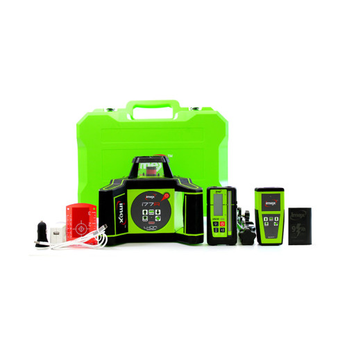 Imex i77R Rotating Red Laser Level with 2x 9.0Ah Batteries & LX10 Receiver