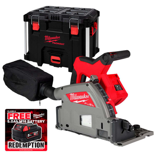 Milwaukee M18 FPS55-0P 18V FUEL Brushless 55mm Plunge Saw (Body Only) in PACKOUT Case