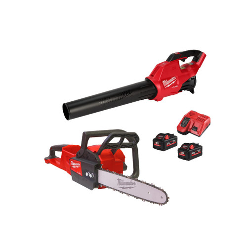 Milwaukee M18 FPP2OP2-802 18V Chainsaw and Blower Kit with 2x 8.0Ah Batteries & Charger