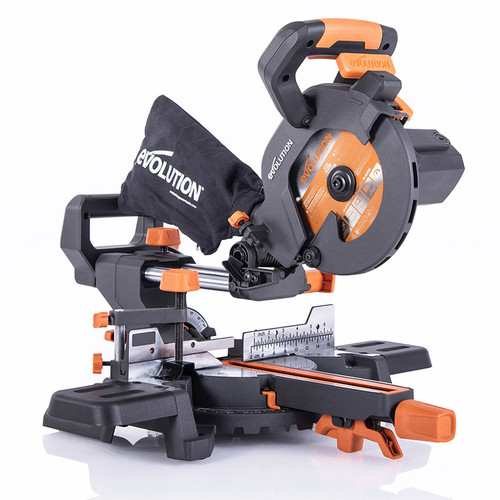 Evolution R185SMS 230v 185mm Multi-Material Sliding Mitre Saw | Toolden