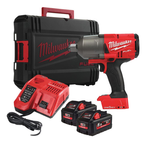 Milwaukee M18 ONEFHIWF34-552X 18V Fuel 3/4" Brushless One-Key Impact Wrench with 2x 5.5Ah Batteries