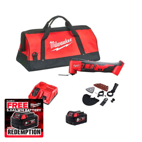 Milwaukee M18 BMT-501X 18V Multi-Tool with 1x 5.0Ah Battery