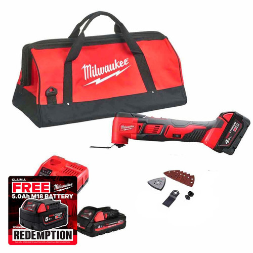 Milwaukee M18 BMT-431X 18V Multi-Tool with 1x 4.0Ah Battery & 1x 3.0Ah Battery