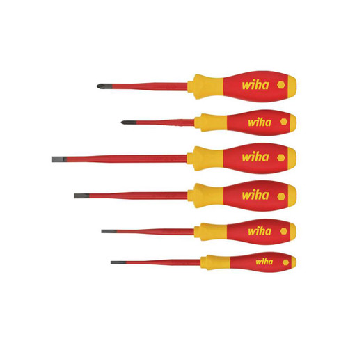 Wiha 35389 SoftFinish® electric slimFix SL/PH Screwdriver Set, 6 Piece