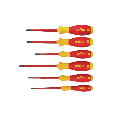 Wiha 38362 SoftFinish® electric SL/PH/PZS Screwdriver Set, 6 Piece