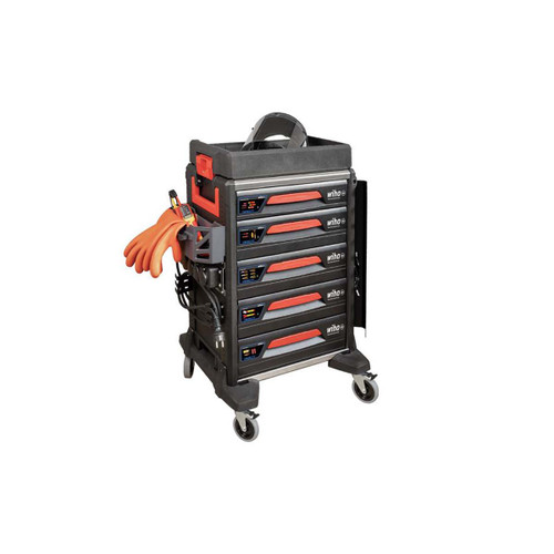 Wiha 44423 eMobility Workshop Trolley Set, 113 Piece