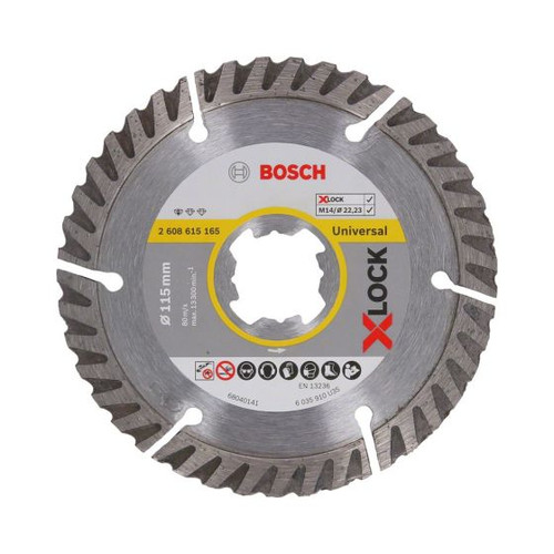 Bosch 2608615165 X-LOCK General Purpose Diamond Blade 115 x 22.23mm