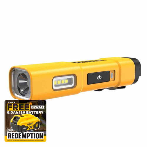 DeWalt DCL183-XJ Rechargeable USB-C Flashlight