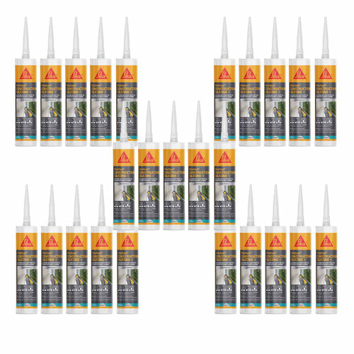 Sika® SikaSeal® Construction Silicone + Translucent 295ml (25 Pack)