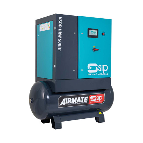 SIP 08277 VSDD/RDF 11kW 8bar 500ltr 400v Rotary Screw Compressor with Dryer & Filter