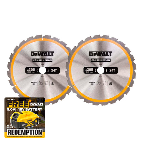 DeWalt DT1958-QZ Stationary Construction Circular Saw Blade 305 x 30mm 24T