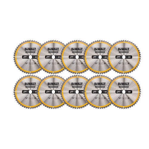 DeWalt DT1959 Stationary Construction Circular Saw Blade 305 x 30mm 48T (10 Pack)