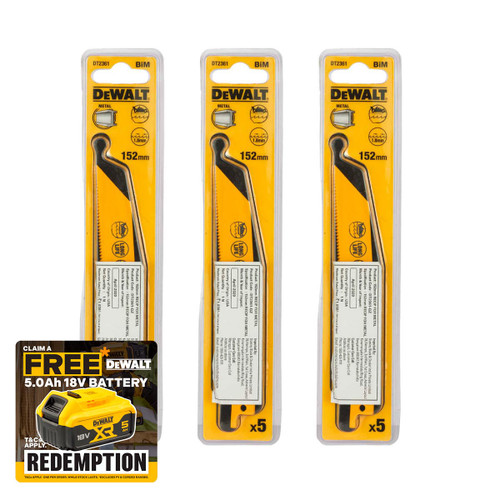 DeWalt DT2361-QZ Bi-Metal Recip Blade 152mm