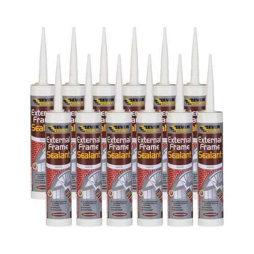 Everbuild EXTWH External Frame Sealant White 290ml (12 Pack)