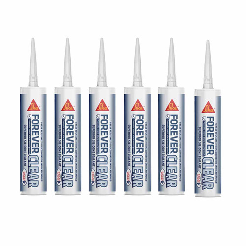 Sika® Forever Silicone Clear 295ml (6 Pack)