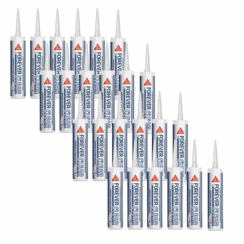 Everbuild Sika FOREVERCLEAR Forever Silicone Clear 295ml (24 Pack)