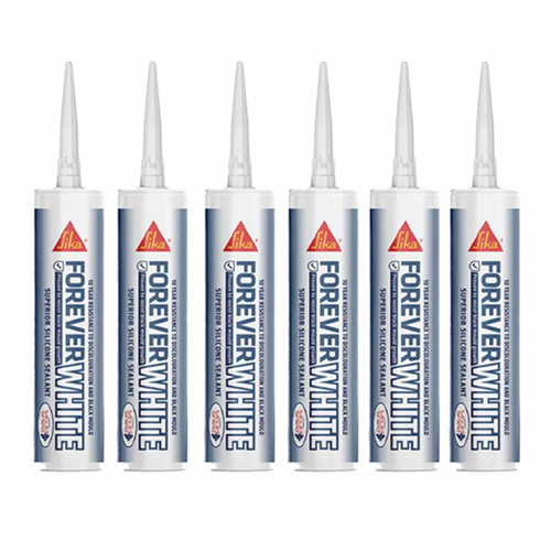 Everbuild Sika FOREVERWE Forever Silicone White 295ml (6 Pack)