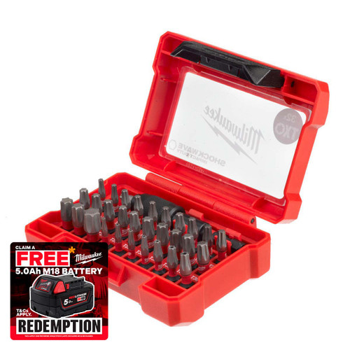 Milwaukee 4932471586 Shockwave Impact Duty Torx Bit Set 32 Piece