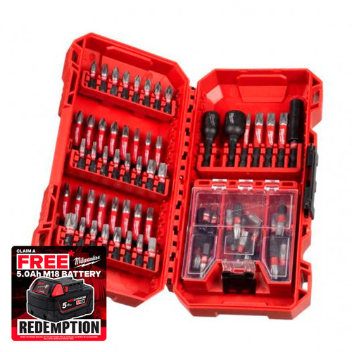Milwaukee 4932492008 Shockwave Impact Driver Bit Set 75 Pieces