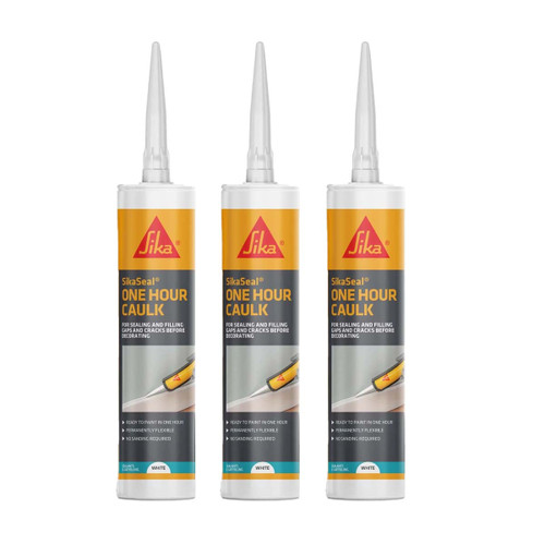 SikaSeal® One Hour Caulk 300ml White (3 Pack)