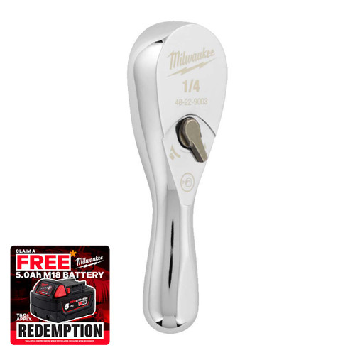 Milwaukee 4932479646 1/4" Stubby Ratchet