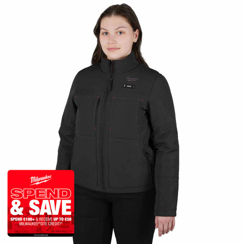 Milwaukee M12 HPJLBL2-0 Heated Puffer Jacket Ladies XXL Black
