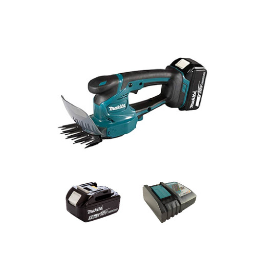 Makita DUM111RTX 18V LXT Cordless Grass Shears with 1x 5.0Ah Battery & Hedge Trimmer Blade