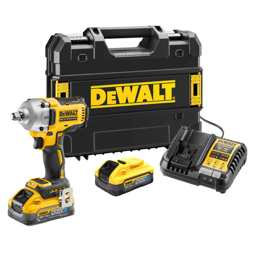 DeWalt DCF891H2T-GB 18V Brushless Impact Wrench with 2x 5.0ah Powerstack Batteries