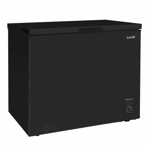Baridi DH151 Freestanding Chest Freezer, 199L Capacity, Garages and Outbuilding Safe, -12 to -24°C Adjustable Thermostat with Refrigeration Mode, Black