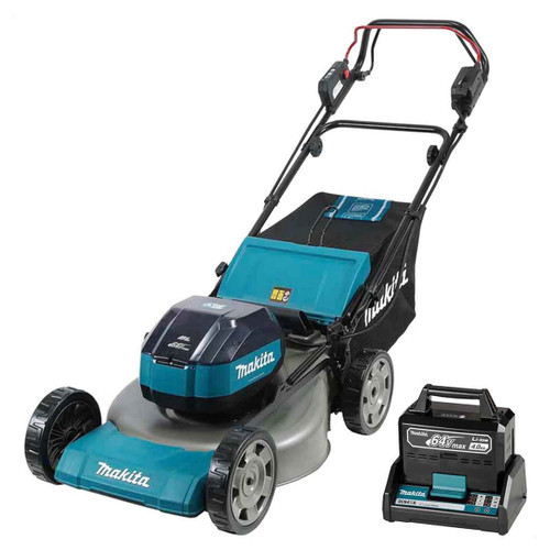 Makita LM004JM101 64V Max Li-Ion 530mm (21") Brushless Lawn Mower with 1x 4.0Ah Battery