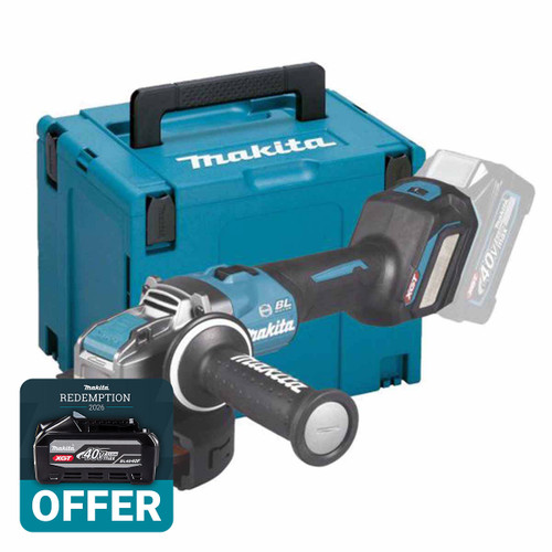 Makita GA041GZ01 40V Max XGT 125mm Brushless Angle Grinder with Makpac Case (Body Only)