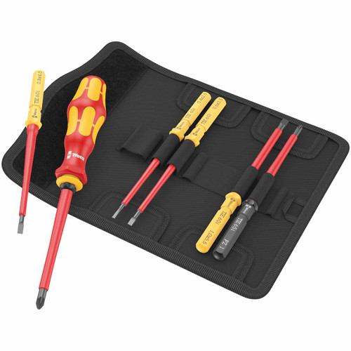 Wera 05006601001 Kraftform Kompakt VDE Interchangeable Screwdriver Set, Universal 2 Tool Finder