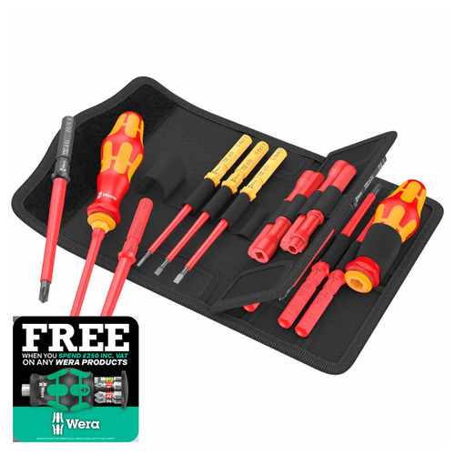 Wera 05006614001 Kraftform Kompakt VDE Interchangeable Screwdriver Set
