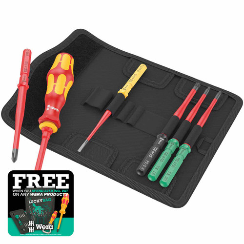 Wera 05006603001 Kraftform Kompakt VDE Extra Slim Interchangeable Screwdriver Set