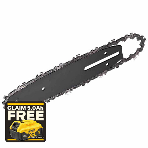 DeWalt DT20668-QZ 20cm Replacement Pole Saw Bar & Chain for DCMPS567