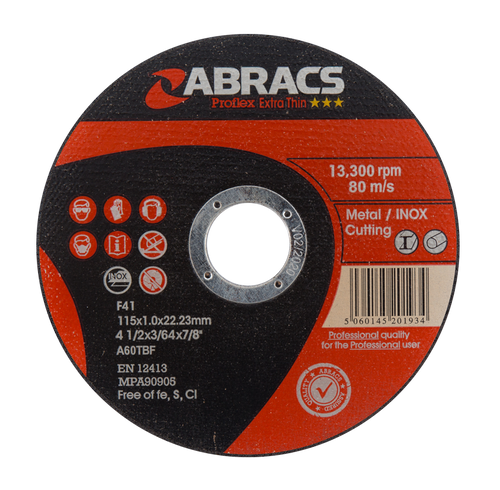 Abracs Proflex Extra Thin Discs 115mm x 1.0mm x 22mm