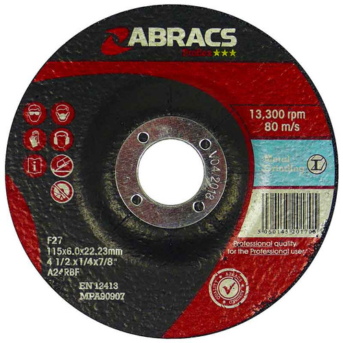 Abracs Proflex Depressed Centre Metal Discs 230mm X 3mm X 22mm