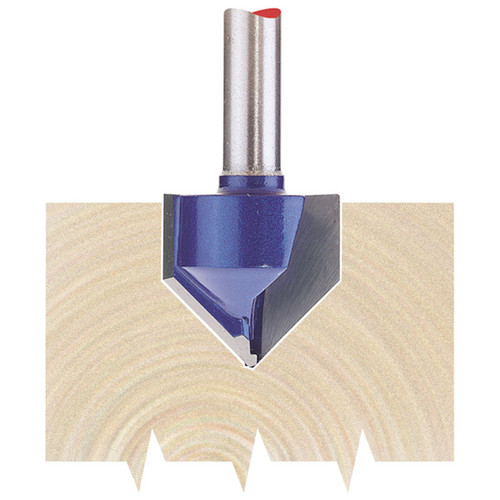 Draper 75337 TCT Router Bit, 1/4" Groove 19mm x 90°