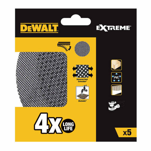 DeWalt DTM8560-QZ Extreme ROS 125mm Mesh Sanding Sheet 60G