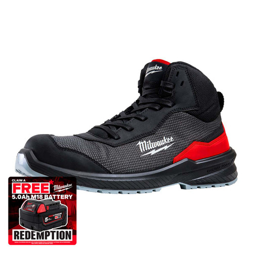 Milwaukee 4932493707 Flextred™ S1PS Safety Boots, Black (Size 8)