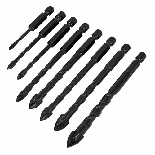 Sealey DBGC1 Tile & Glass Drill Bit Set (8 Pieces)