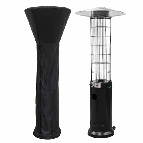 Dellonda DG226 Gas Patio Heater 13kW for Commercial & Domestic Use, Black, Supplied with Water Resistant Cover