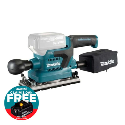 Makita DBO382Z 18V LXT 93 x 185mm Brushless Finishing Sander (Body Only)