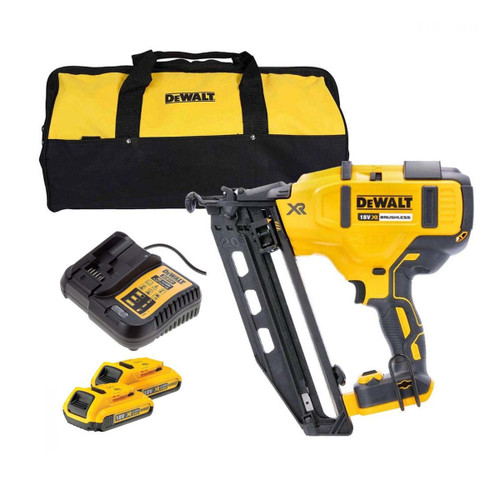 DeWalt DCN660D2 18V XR Brushless Second Fix Nail Gun with 2x 2.0Ah Batteries