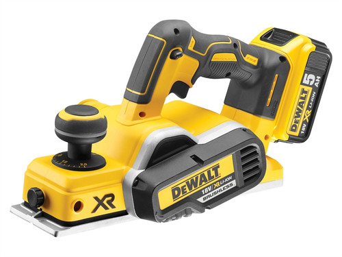 DeWalt DCP580P2 18V XR Brushless Planer with 2x 5.0Ah Batteries