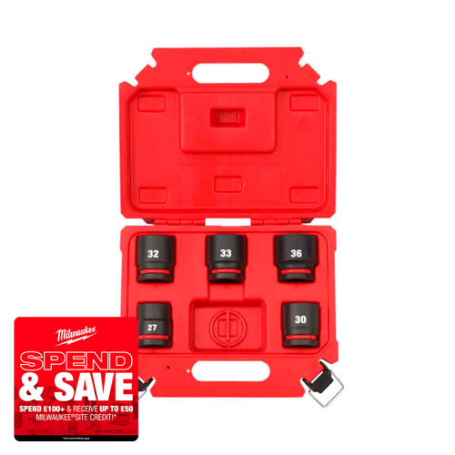 Milwaukee 4932498751 1" STD Socket Set (5 Pieces)